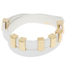 Hardware Faux Leather Wrap Bracelet