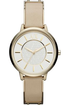 A|X Natural Leather Band Watch