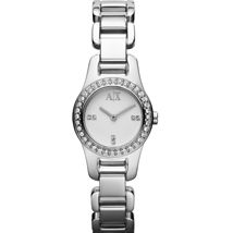 Rhinestone Bezel Silver Bracelet Watch