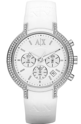 Pavestone White Rubber Watch