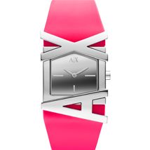 A|X Neon Pink Rubber Strap Watch