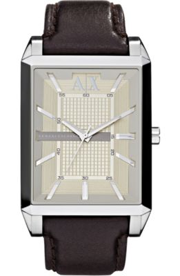 Brown Leather Art Deco Watch
