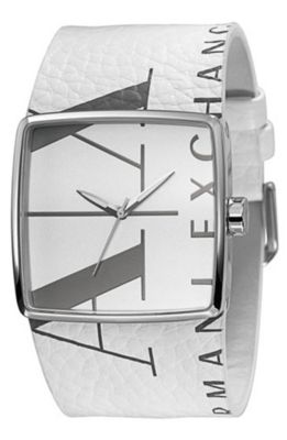 White A|X Leather Watch