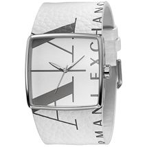 White A|X Leather Watch