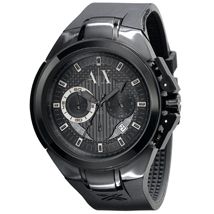 Black Steel Chronograph Watch