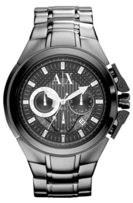 Silver Metal Chronograph Watch