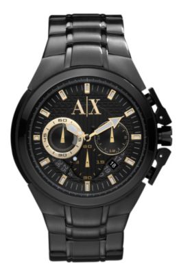 Black Chronograph Bracelet Watch