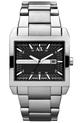 Stainless Steel Rectangular Watch