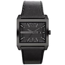 A|X Allover Black Leather Strap Watch