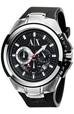 Rubber & Stainless Steel Watch