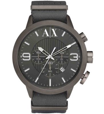 Grey Canvas Chrono Watch