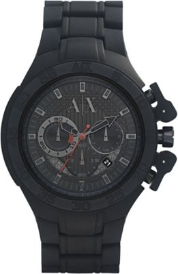 Black Rubber Links Watch