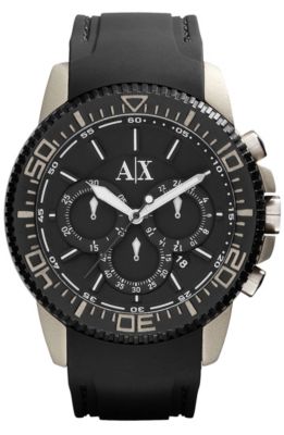 Sporty Rubber Strap Chronograph Watch