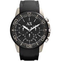 Sporty Rubber Strap Chronograph Watch