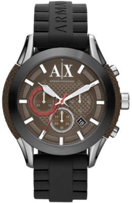 A|X Silicone Strap Chronograph Watch