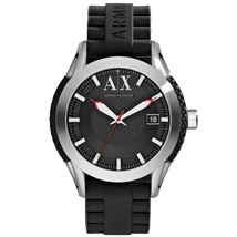 Black Rubber Strap Watch