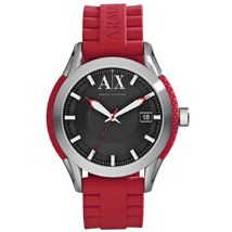 Red Rubber Strap Watch