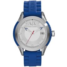 Blue Rubber Strap Watch